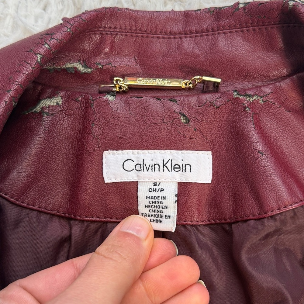 Calvin Klein Faux Leather Jacket - Picture 3 of 7